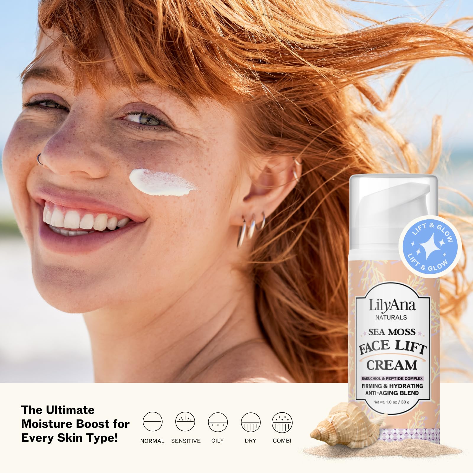LilyAna Naturals Night routine application — soothe and moisturize overnight for waking radiance.