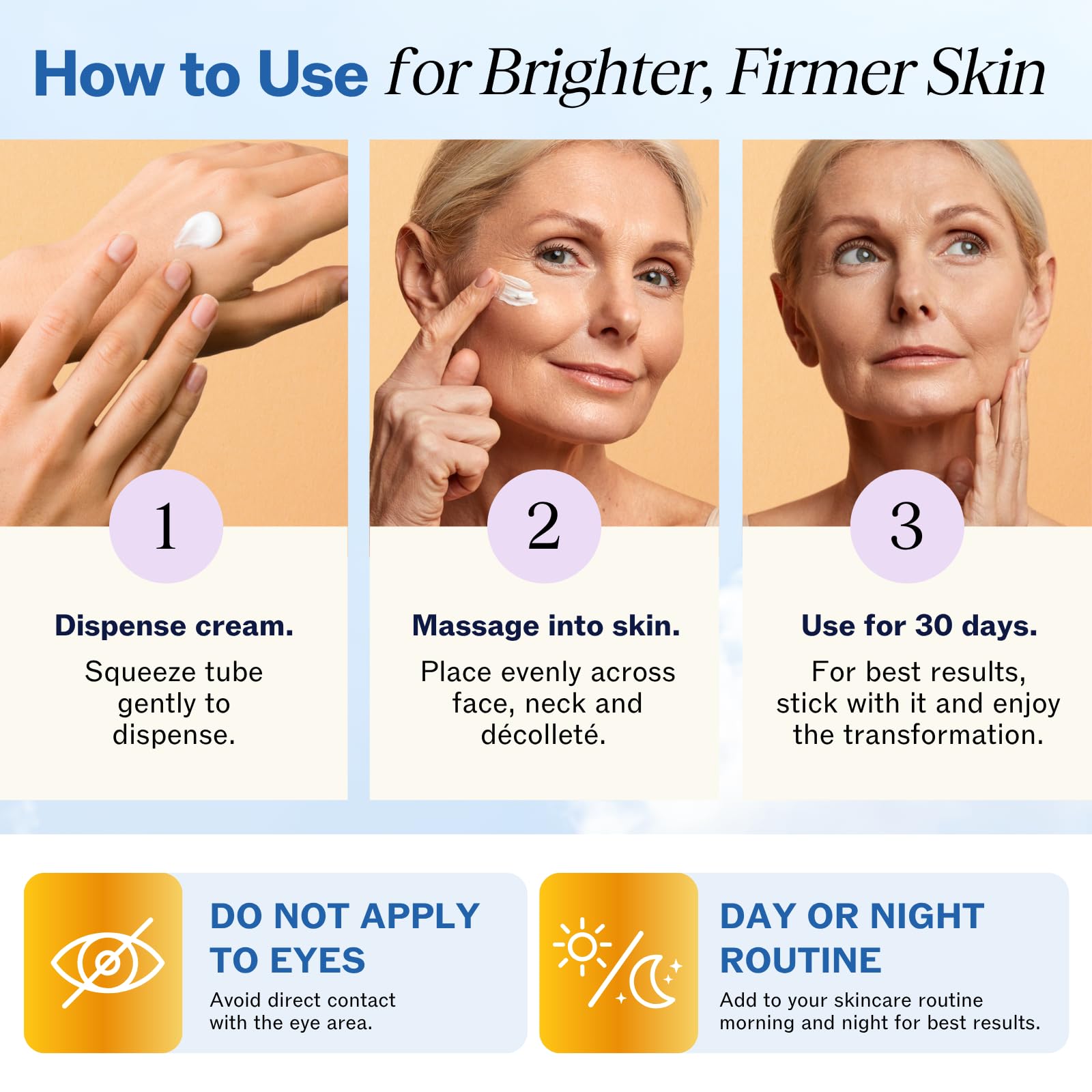 LilyAna Naturals Retinol Cream tube application showing no residue and quick absorption.
