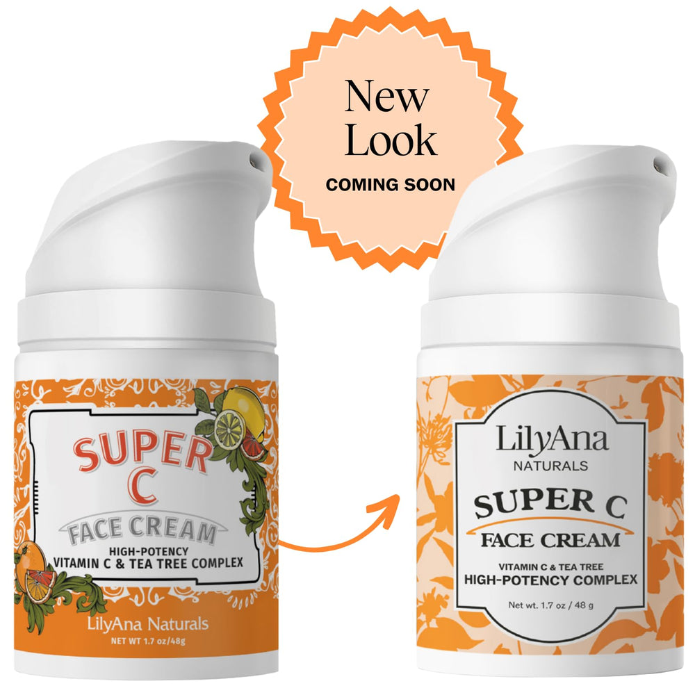 LilyAna Naturals vegan clean ingredients packaging emphasizing natural skincare