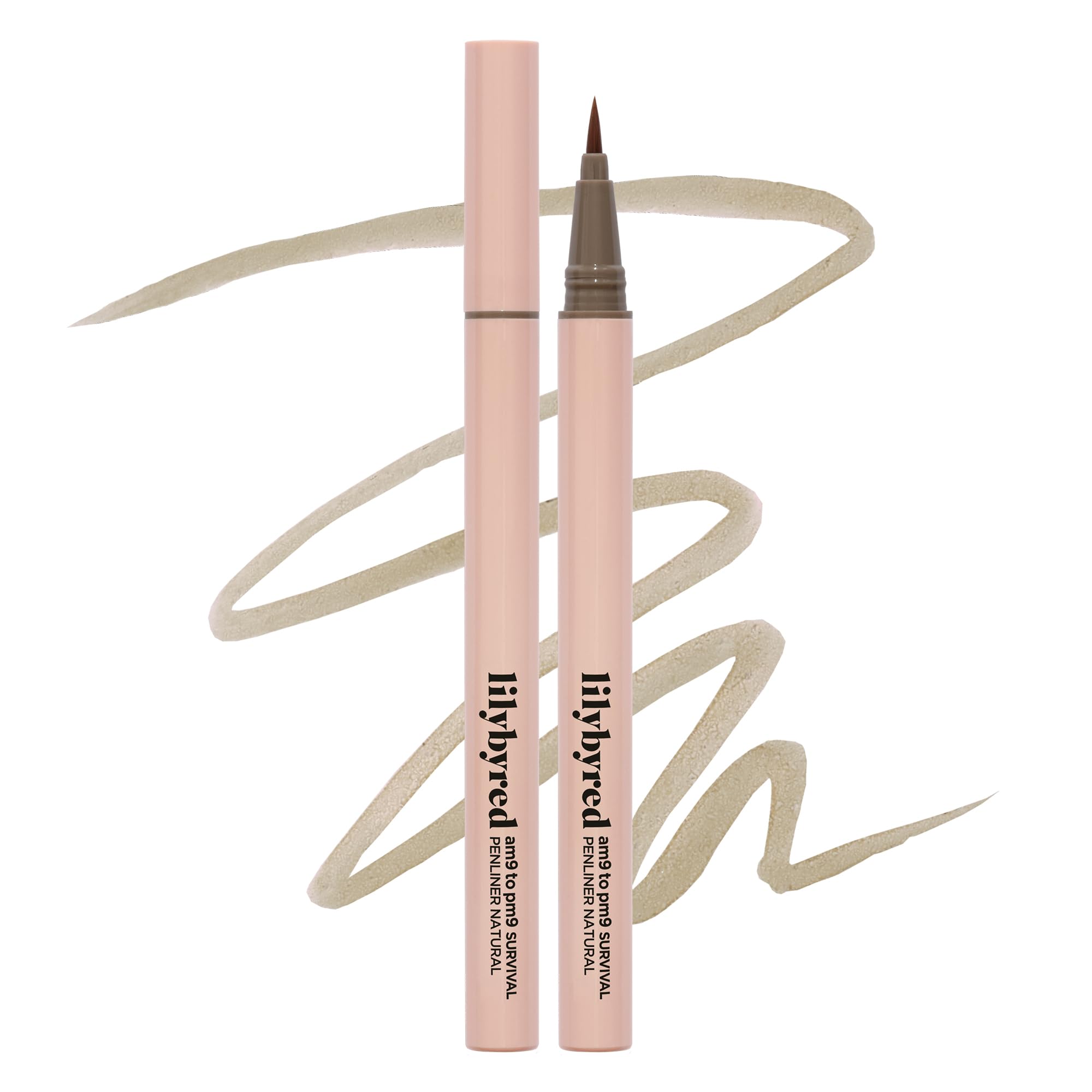 lilybyred am9-to-pm9 survival penliner ash-black swatch for natural eye definition