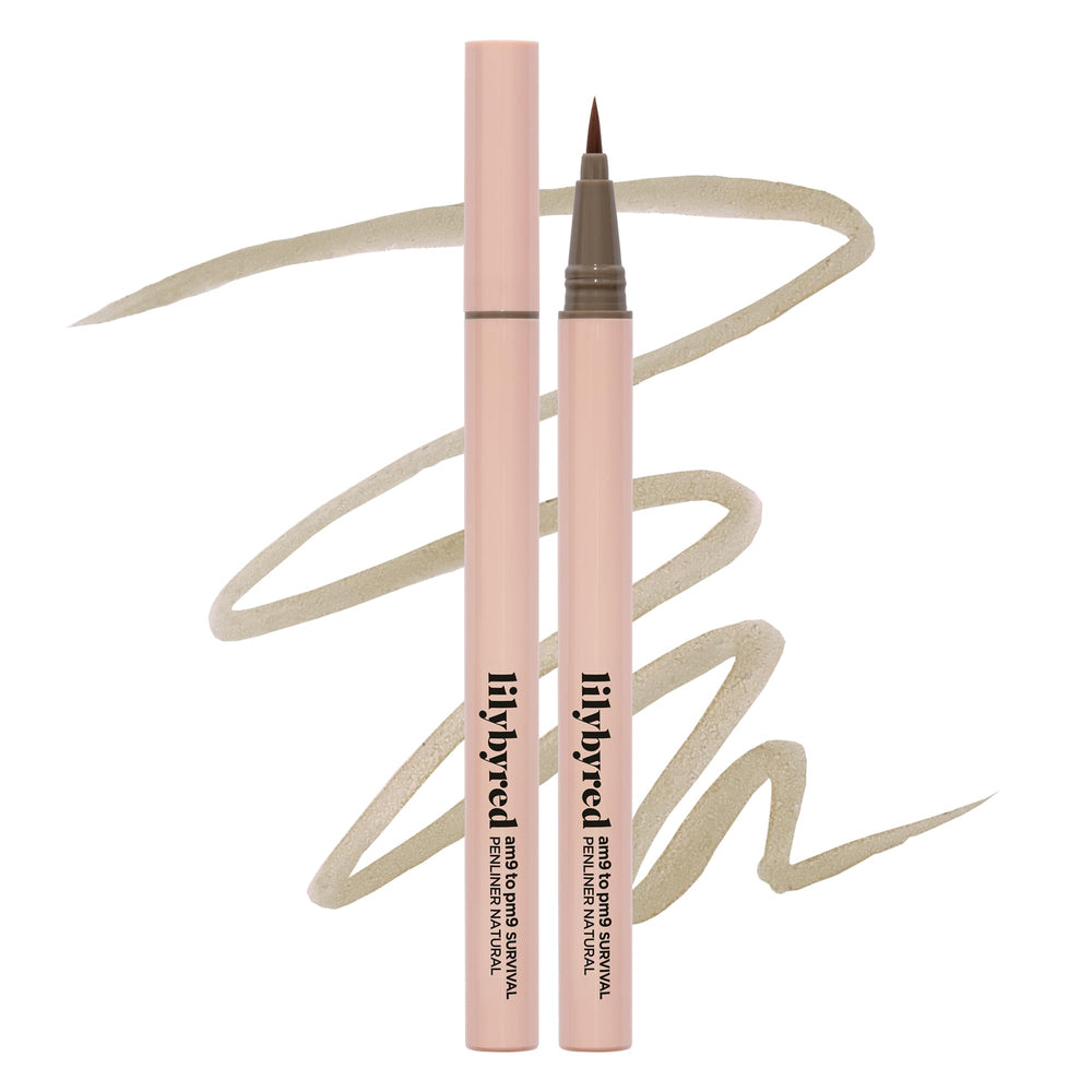 lilybyred am9-to-pm9 survival penliner ash-black swatch for natural eye definition