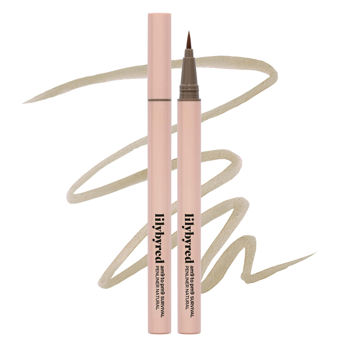 lilybyred am9-to-pm9 survival penliner ash-black swatch for natural eye definition