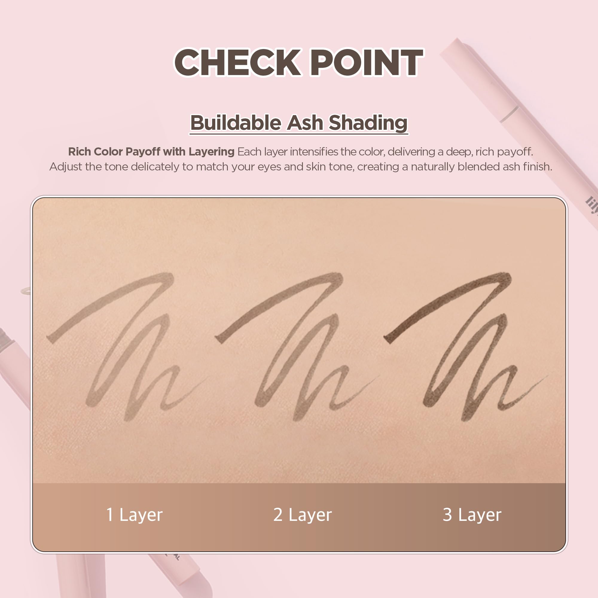 lilybyred am9-to-pm9 survival penliner ash-taupe swatch for a natural look