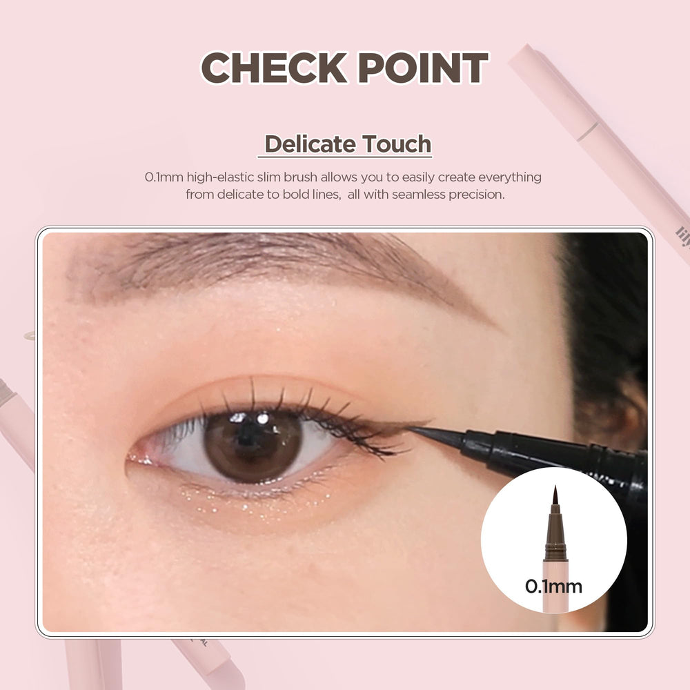 lilybyred am9-to-pm9 survival penliner quick-dry formula swatch in action