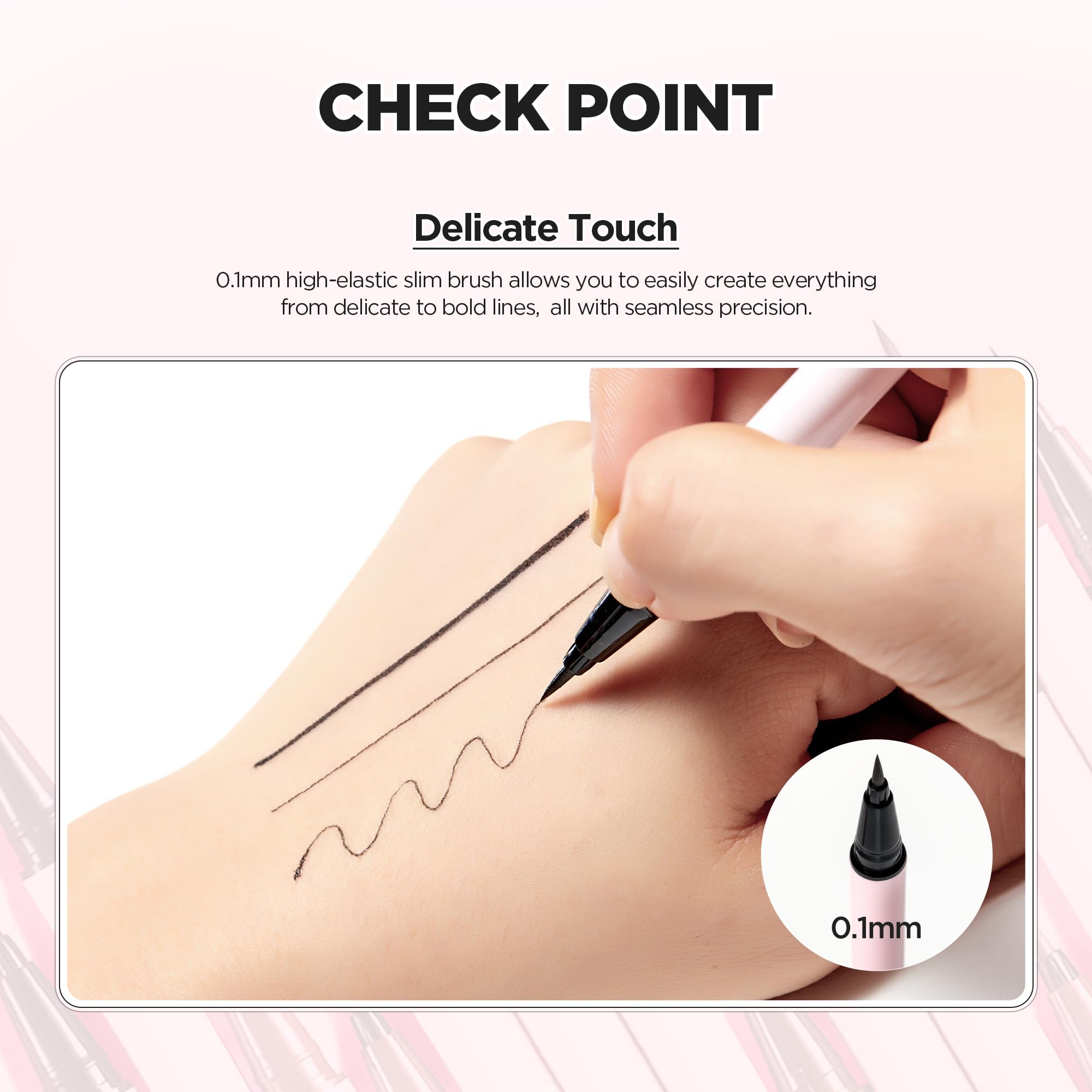 Lilybyred AM9 to PM9 Survival Penliner swatch in matte brown with rich color payoff