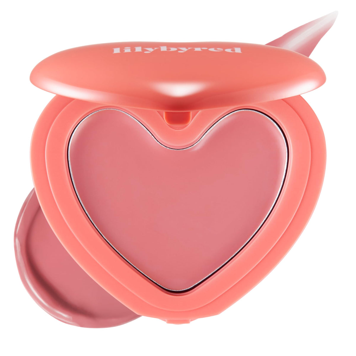lilybyred Luv Beam Cheek Balm heart-shaped blush closeup shows playful natural flush