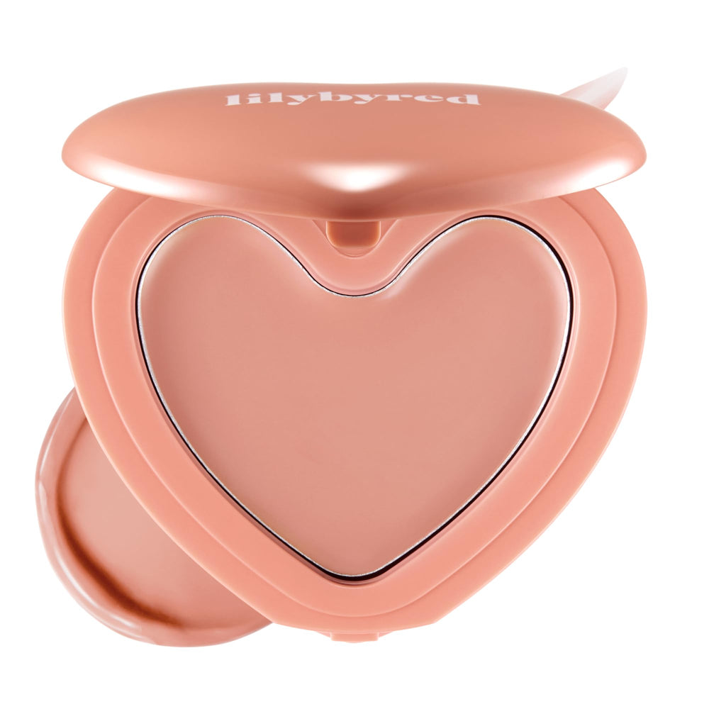 lilybyred Luv Beam heart-shaped blush compact for on the go color touch-ups.