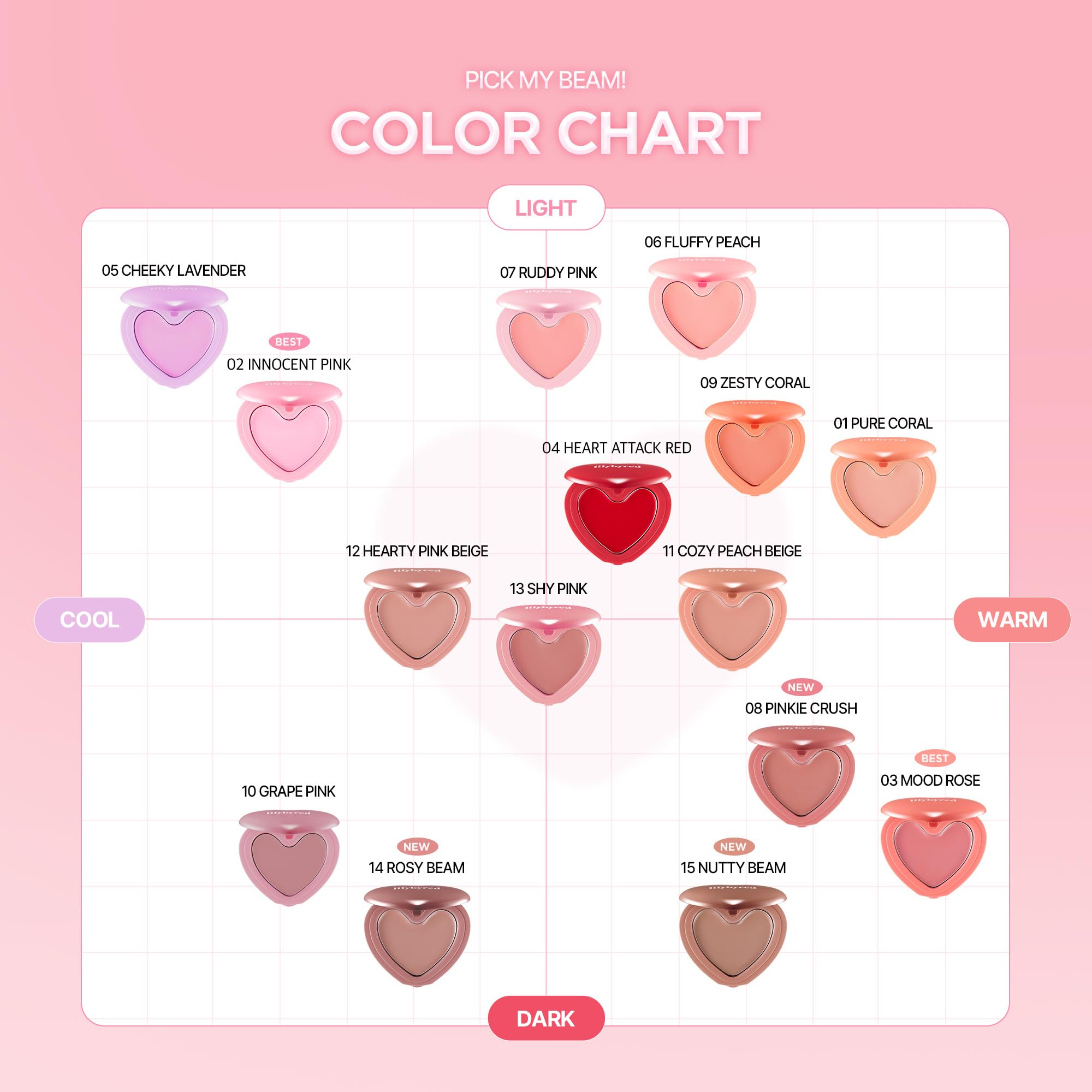 Lilybyred Luv Beam, tono rosado natural que funciona en piel clara a mediana