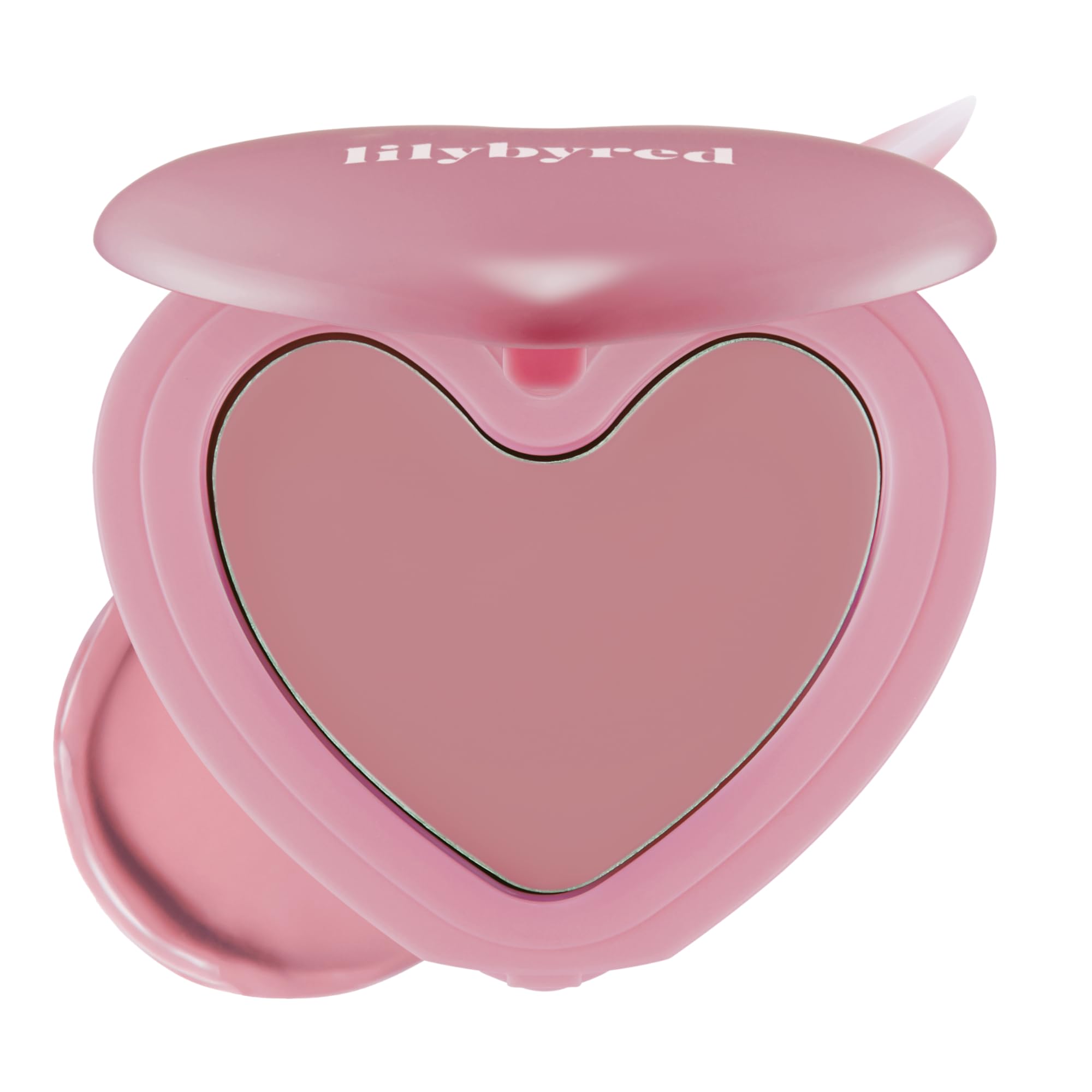 lilybyred Luv Beam heart-compact blush adds playful color for a natural glow