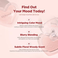 lilybyred Luv Beam Blur Cheek soft matte finish creates subtle glow.