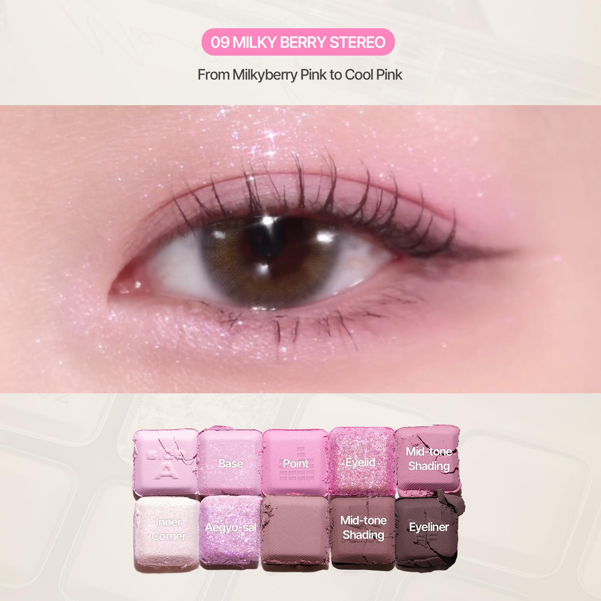 lilybyred Mood Keyboard jelly glitter provides cushiony sparkle with minimal fallout.
