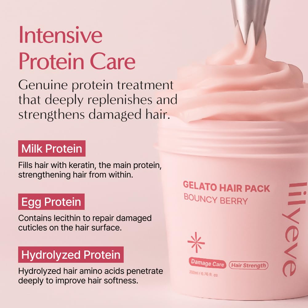 lilyeve REPAIRTURN Gelato Hair Pack Silky Banana smooths dry strands for gloss.