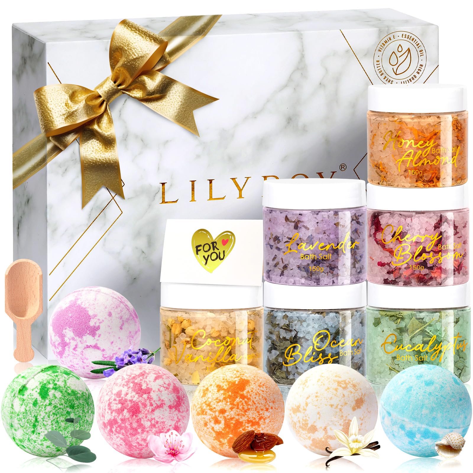 LILY ROY Christmas spa gift box—gift-ready luxury packaging for mom or friend.