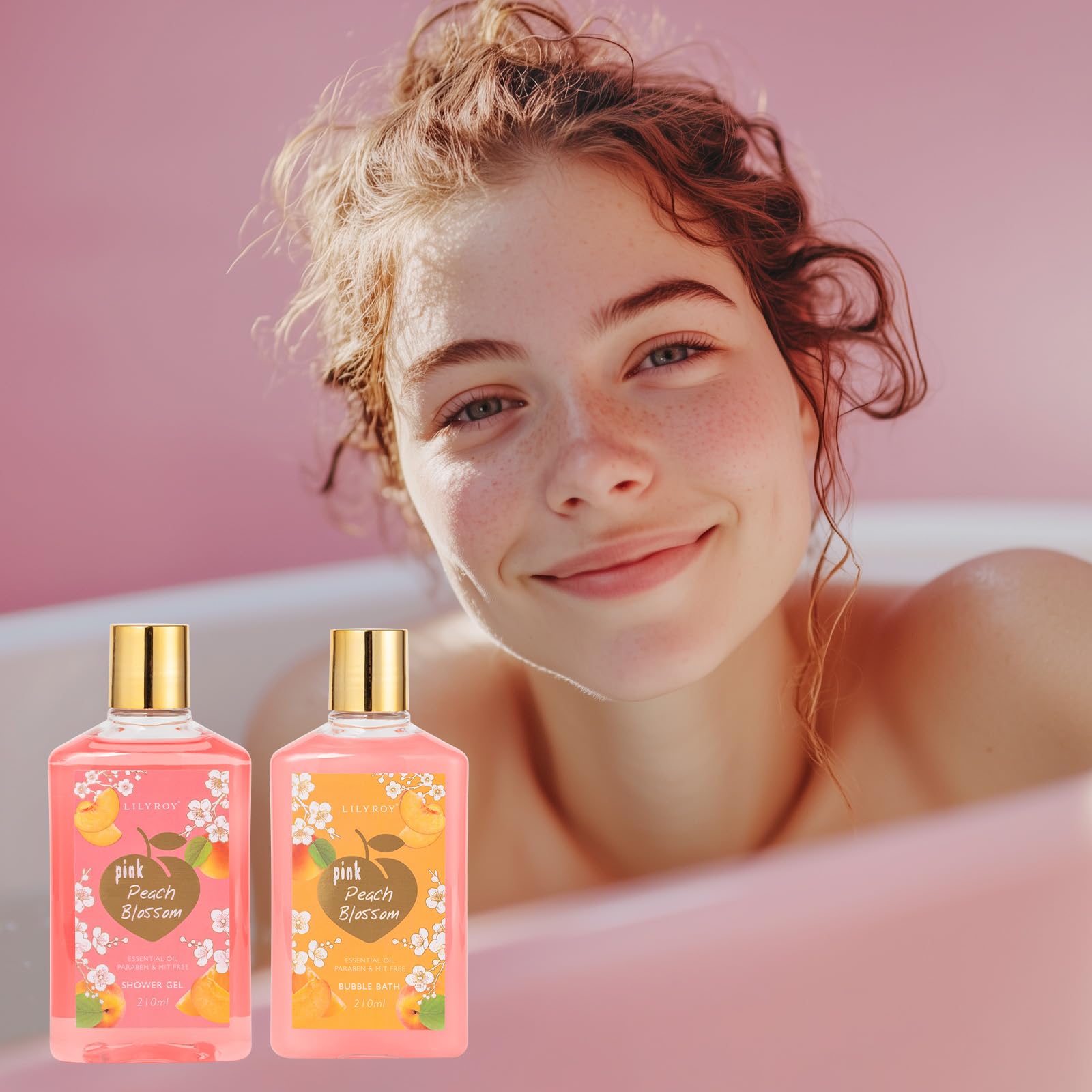 LILY ROY jojoba oil and bath bomb nourish skin and elevate bath rituals.