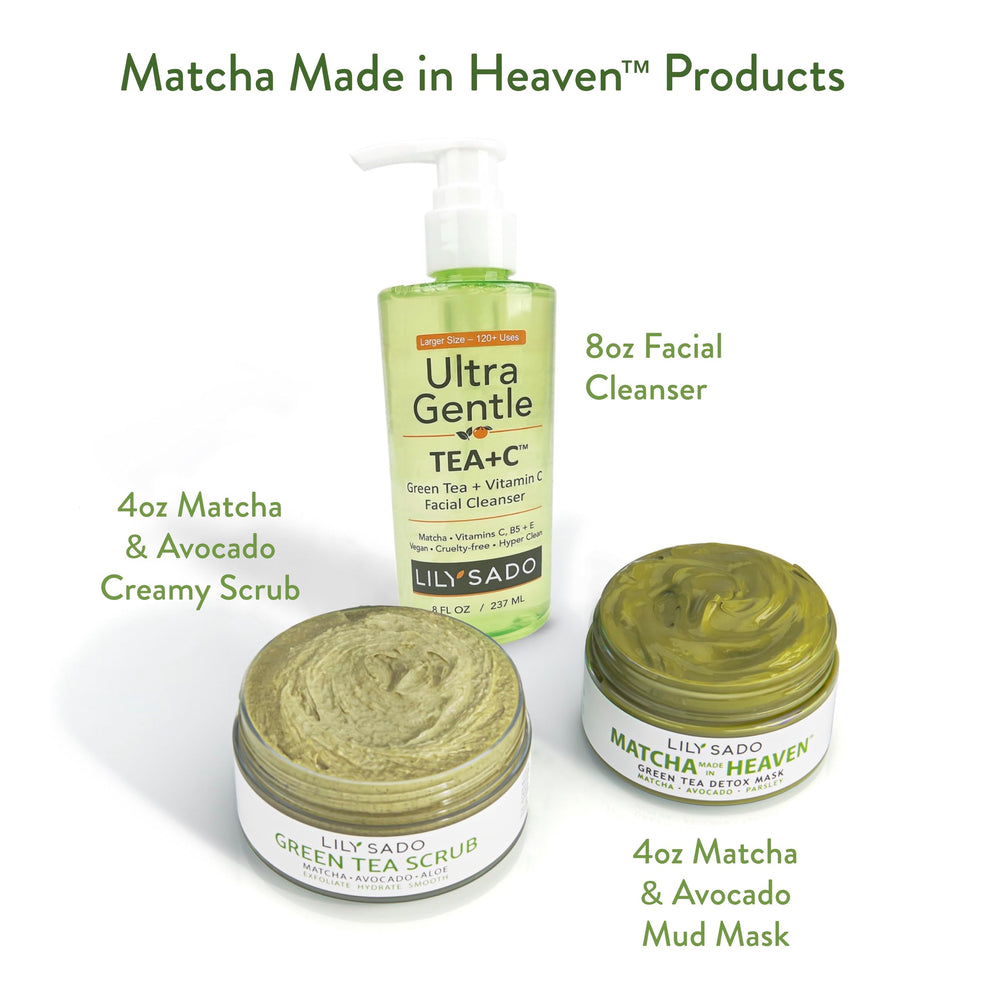 LILY SADO Matcha Made in Heaven close-up of exfoliation texture.