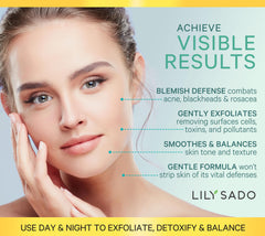 LILY SADO Matcha Made in Heaven botanicals blend highlights green extracts for purifying care.
