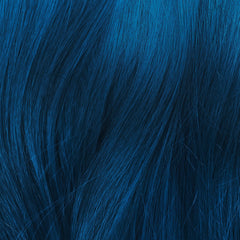 Lime Crime Blue Smoke full head application demonstrates vibrant coverage on light blonde