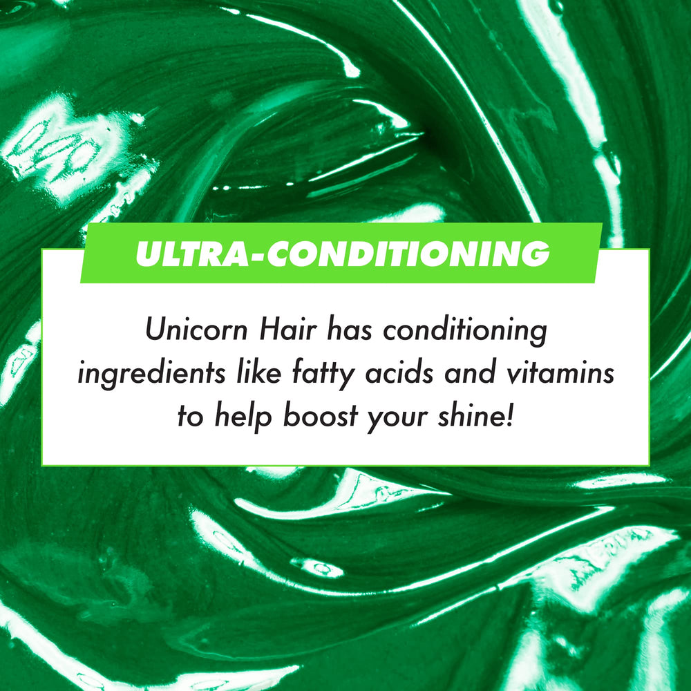 Lime Crime Unicorn Hair Dye conditioning ingredients fatty acids offer moisture during color.