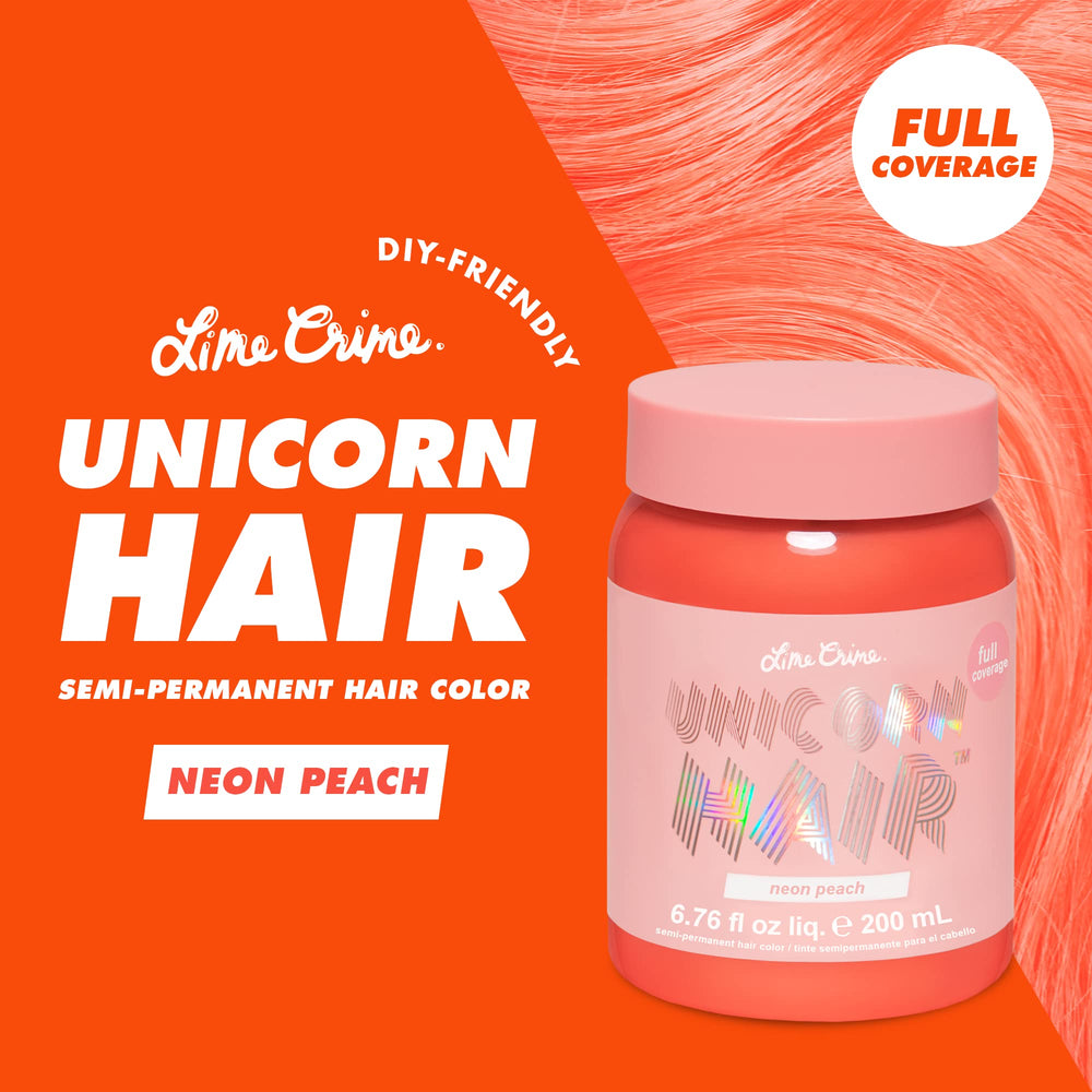 Lime Crime Neon Peach bottle closeup highlights rich pigment and shine potential