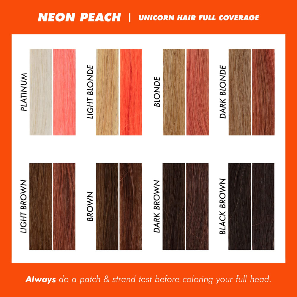 Lime Crime Neon Peach hair before shot shows natural base readiness