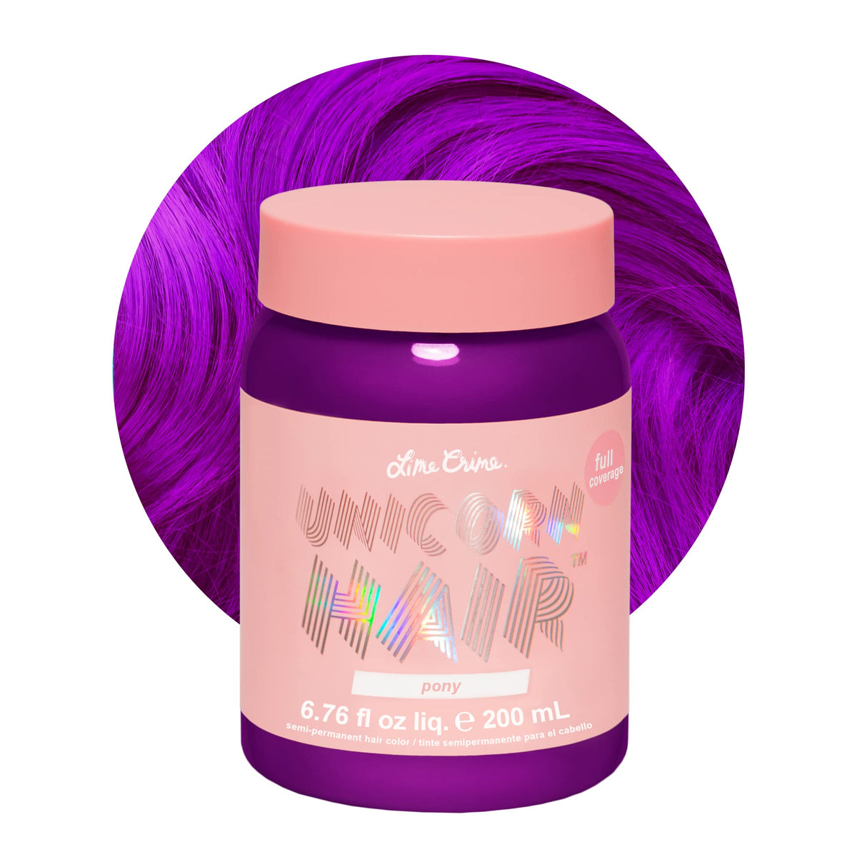 Lime Crime Unicorn Hair Dye Pony violet purple tube application for bold at-home color