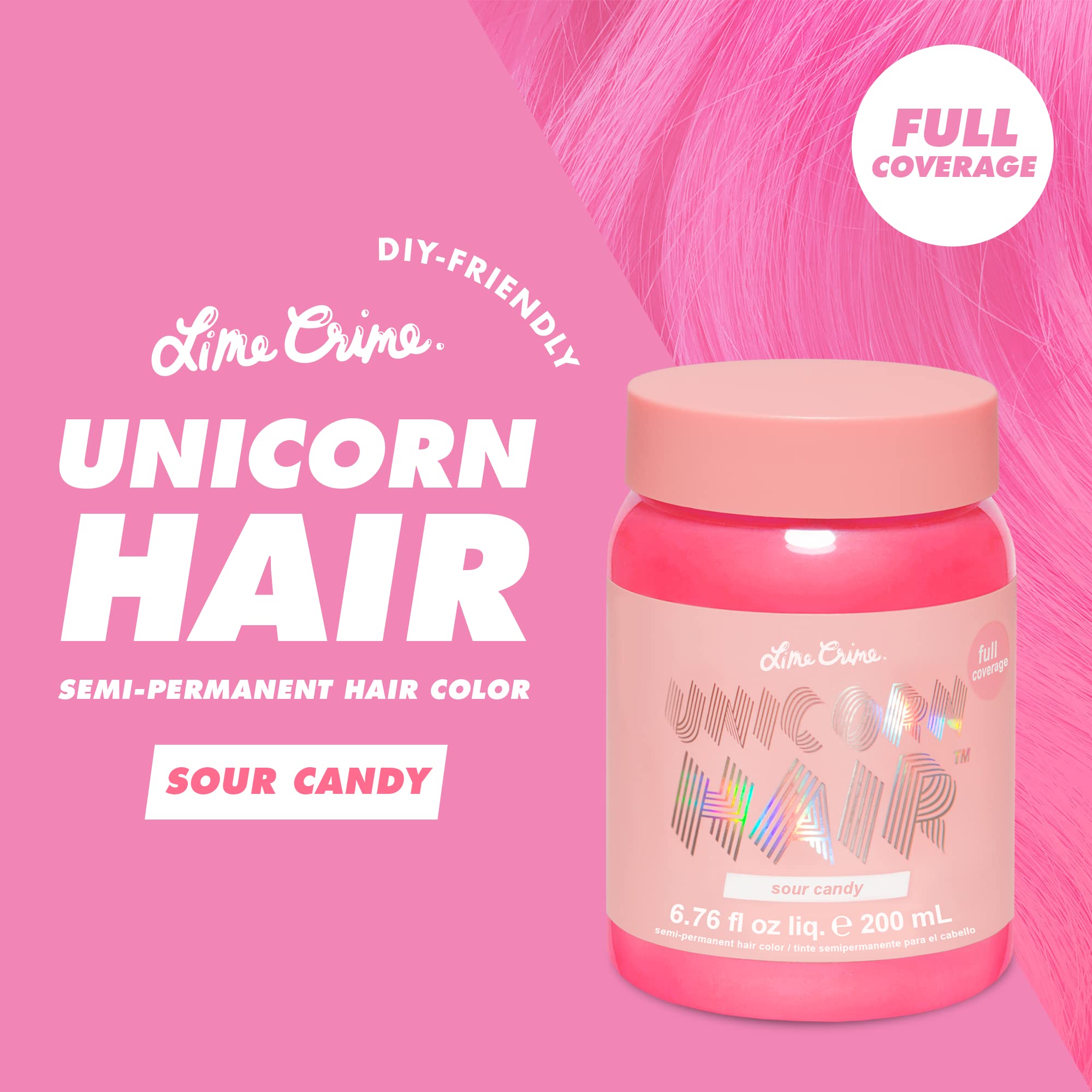 Lime Crime Sour Candy label highlights vegan, cruelty-free formula for drama-free color