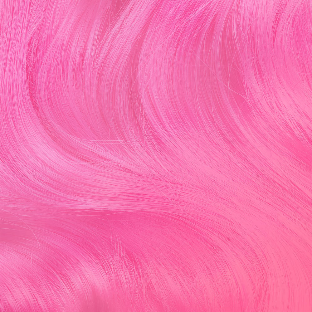 Lime Crime Sour Candy on-hair image demonstrates semi-permanent color impact and conditioning powers