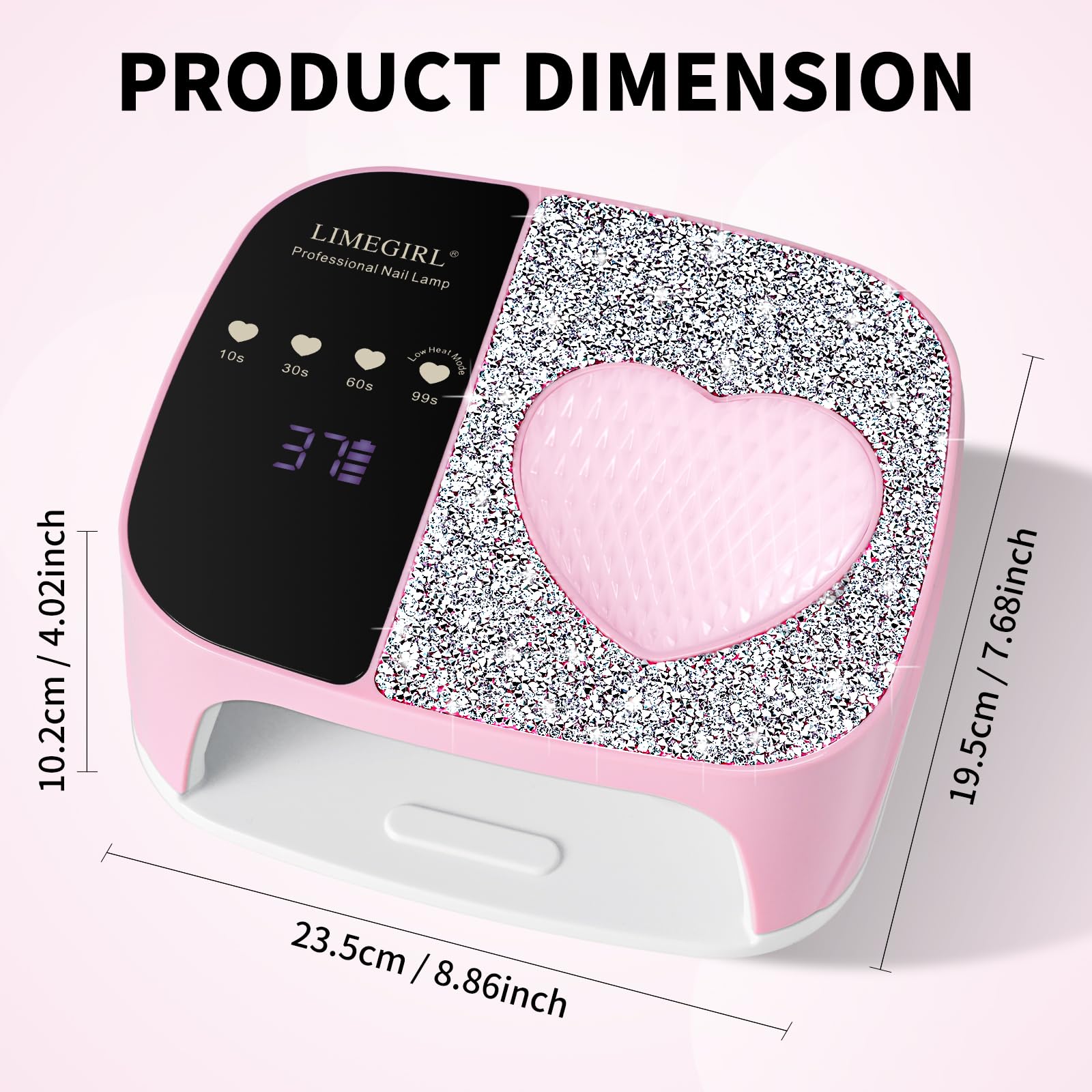 LimeGirl 36 LED chips coverage provides 360° curing for even results.