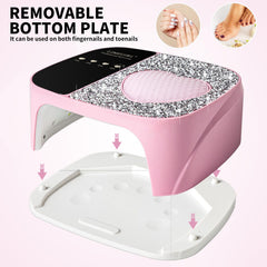 LimeGirl Nail Lamp in use demonstrates hands-free infrared auto-start.