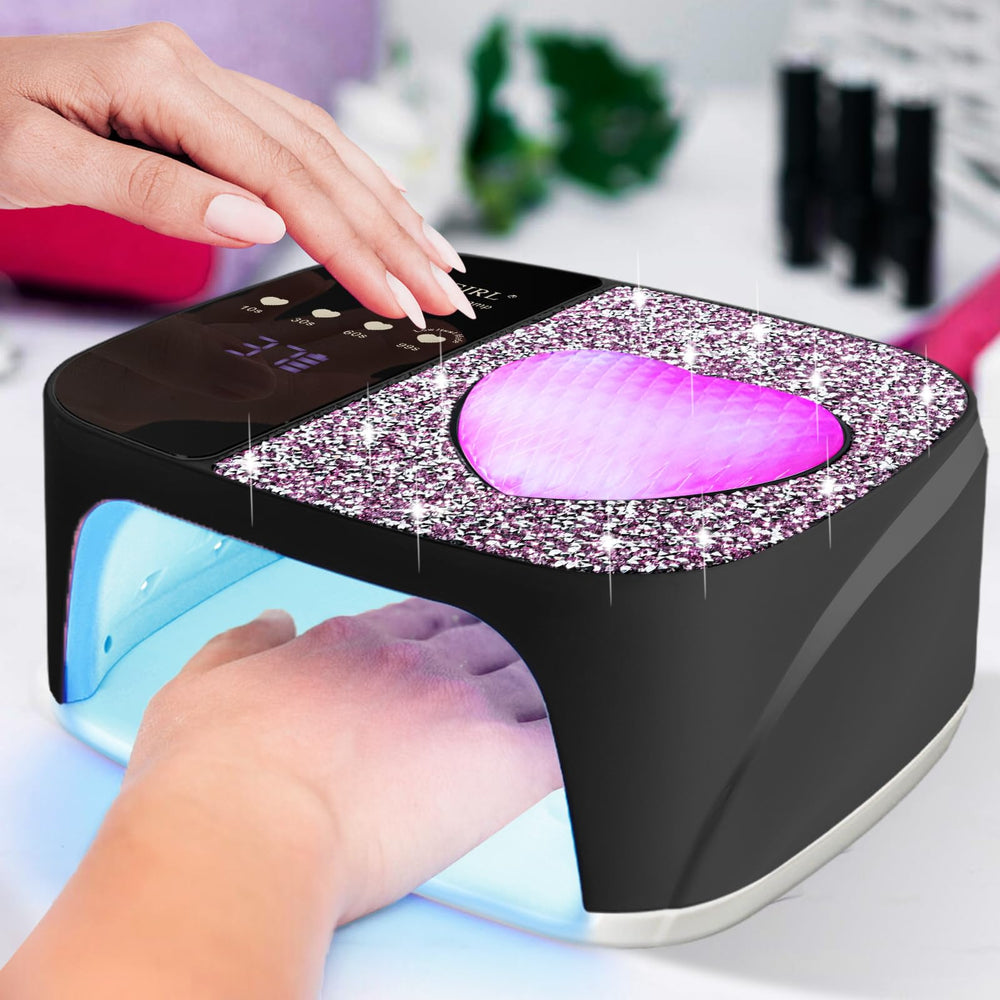 LimeGirl UV LED Nail Lamp 72W performance drying base top color gels quickly