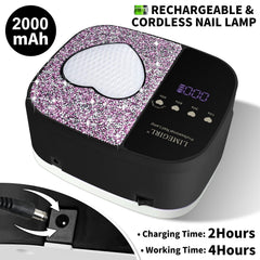 LimeGirl UV LED Nail Lamp display panel highlighting 4 timer settings for precise curing
