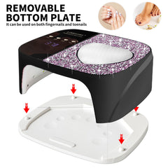 LimeGirl UV LED Nail Lamp rotated for 360° coverage delivering even curing