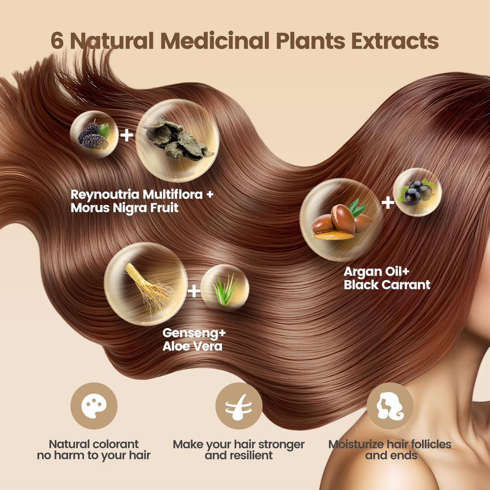 Limer Hair Dye Shampoo being applied to hair for quick 3-in-1 color.