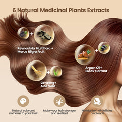 Limer Hair Dye Shampoo being applied to hair for quick 3-in-1 color.
