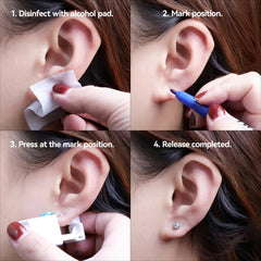 Limerencia 4mm cubic zirconia stud sparkles for a tasteful starter piercing.