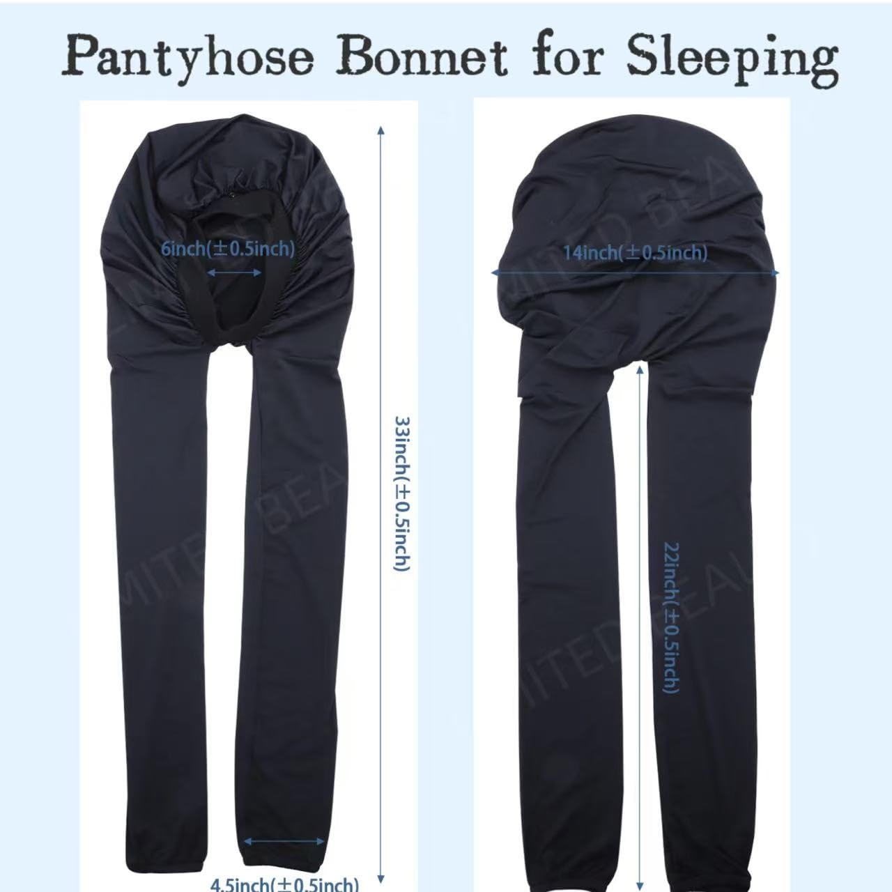 Limited Beauty bonnet sleeping long braids worn image illustrates comfortable, lightweight design