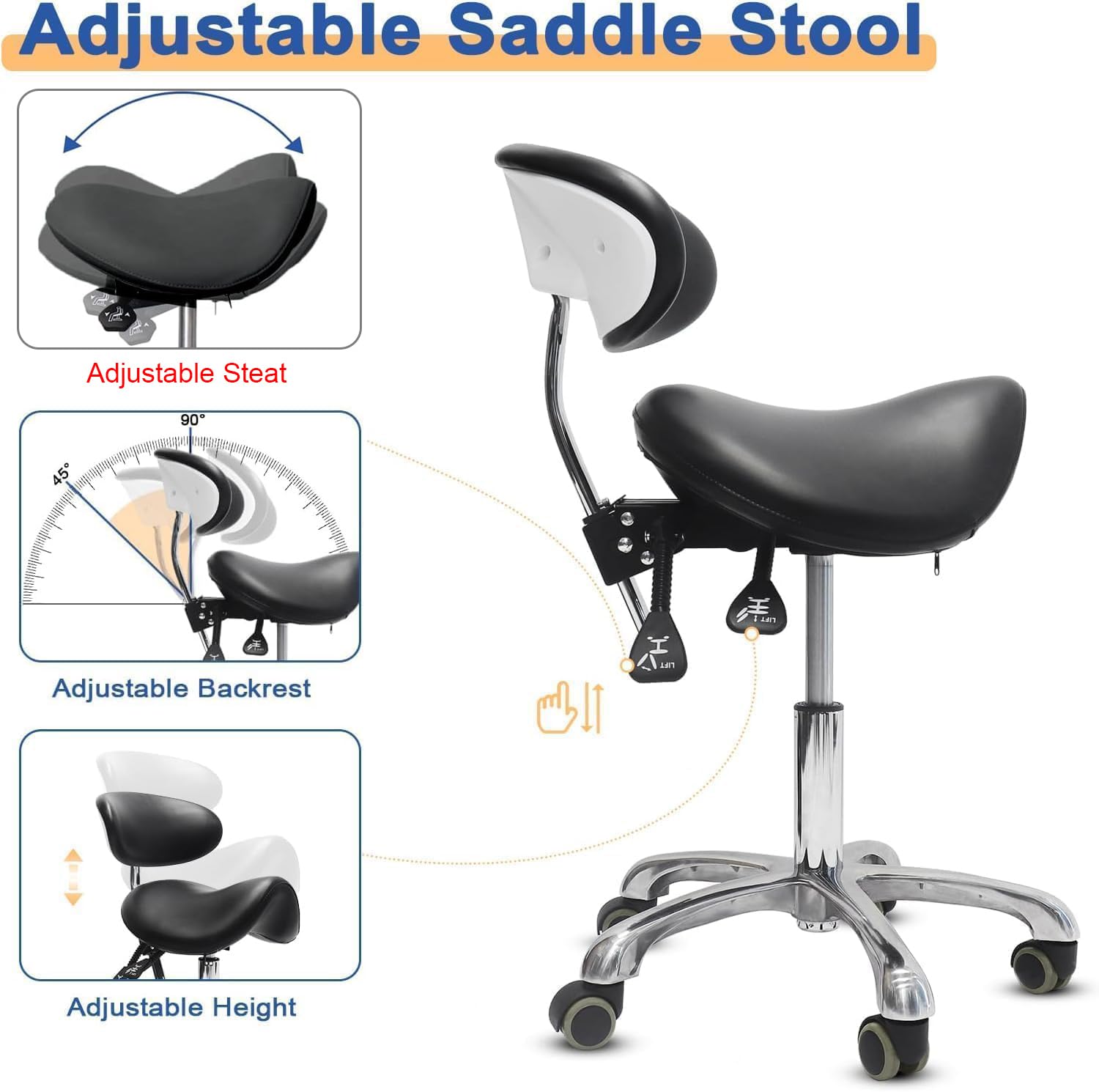 LIMKOMES seat-tilt-angle: tilt adjusts for better seating alignment
