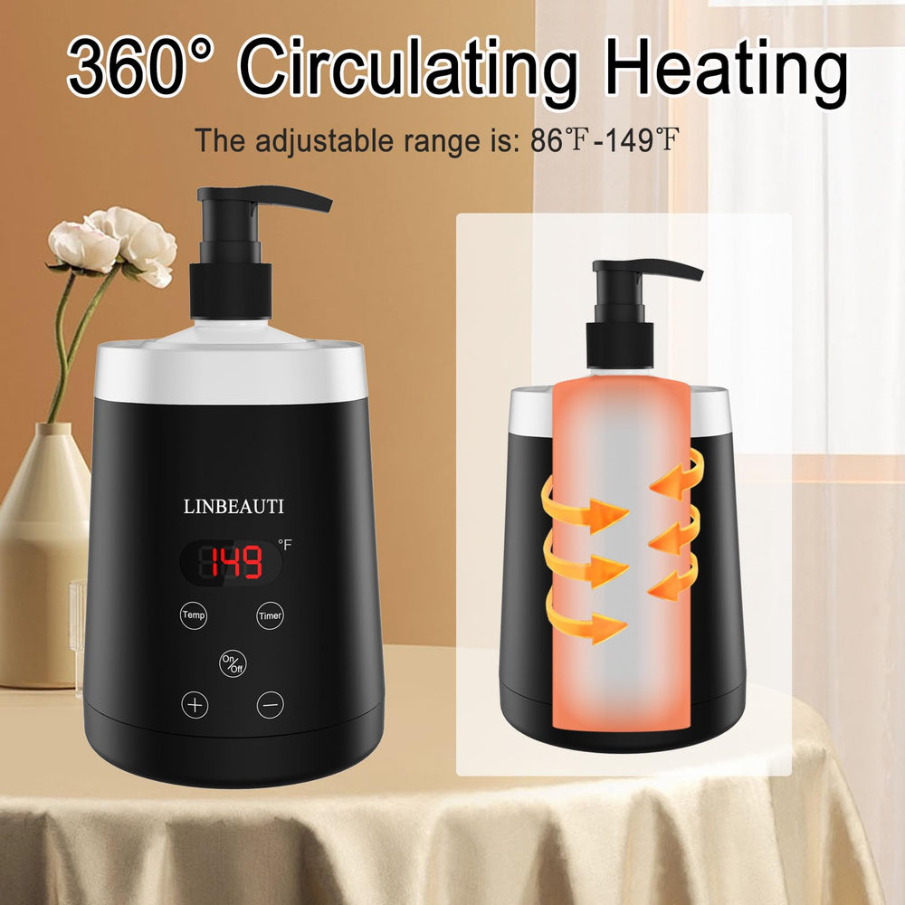 LINBEAUTI elegant-black spa warmer design fits salon or home setups.