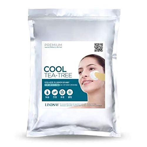 Lindsay Cool Tea Tree Modeling Mask Pack powder ready for mixing to refresh and calm skin
