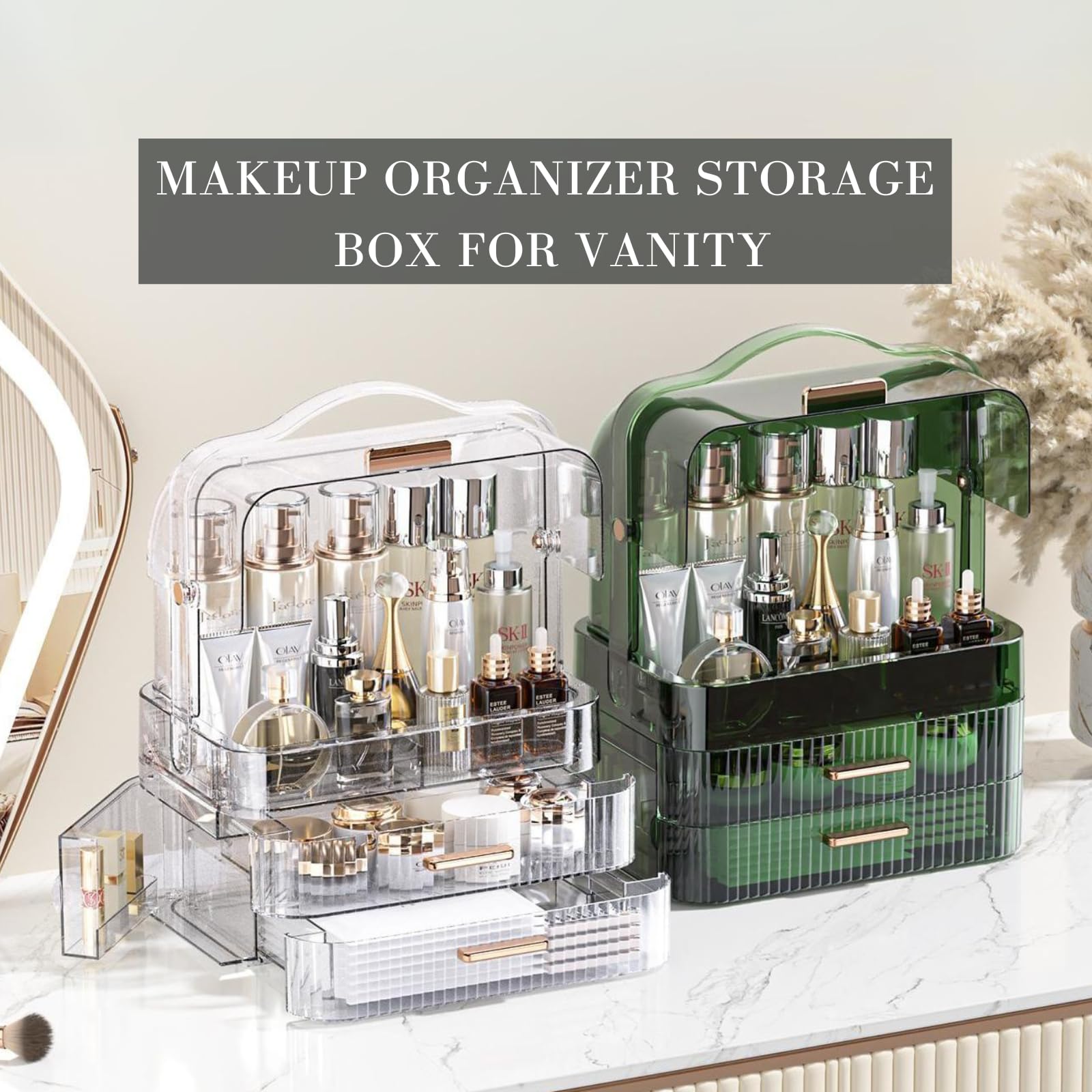 LINFIDITE gift-ready cosmetics storage box ideal for holidays.