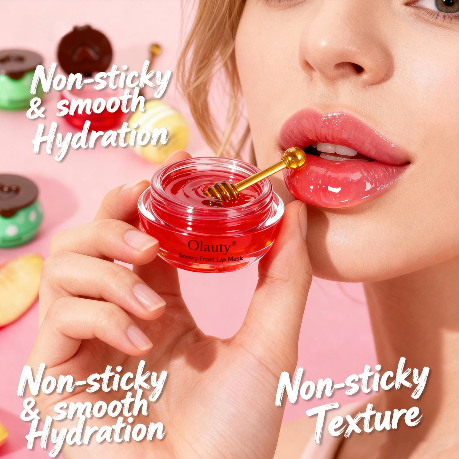 Lingyun Bee Lip Balm Honey Pot Apple Lime adds lightweight moisture with a refreshing zing.