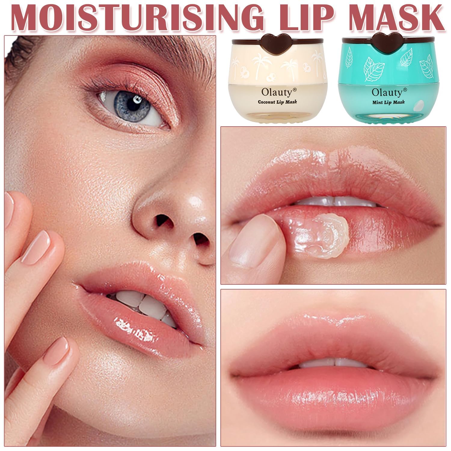 Lingyun Bee Lip Balm Honey Pot Coconut Peach offers tropical moisture and smoother lips.