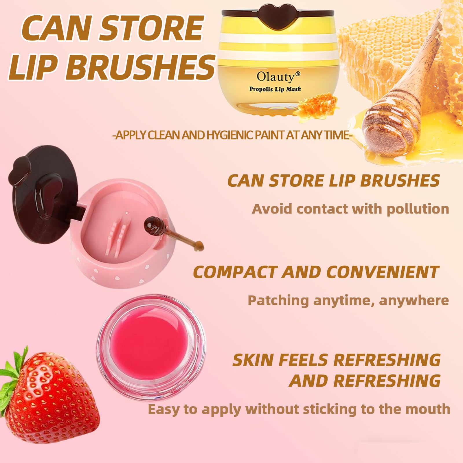 Lingyun moisturizing honey pot closeup showing deep hydration and shine