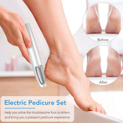 LINKEVAP foot scrubber roller heads reveal fine and coarse textures for maintenance and stubborn skin.