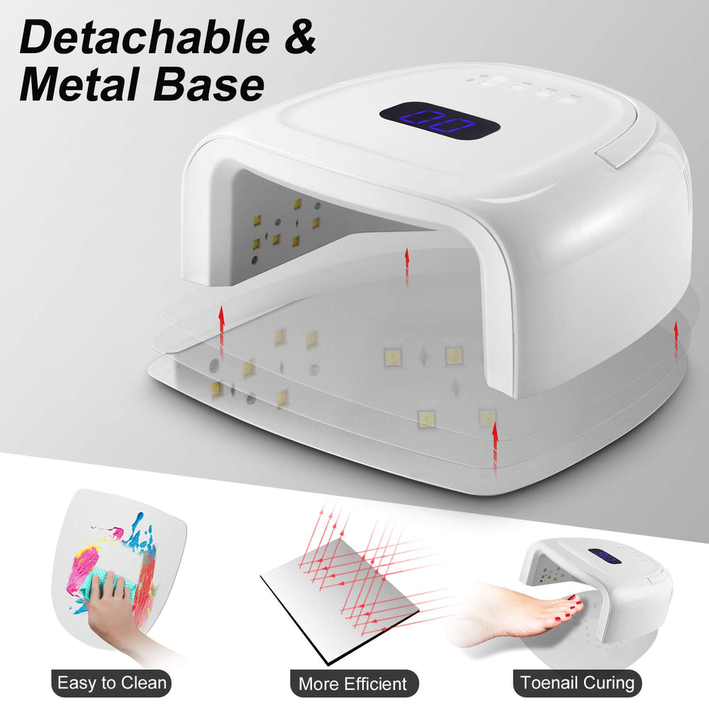 Linssy 60W nail lamp auto-sensor demonstrates hands-in detection