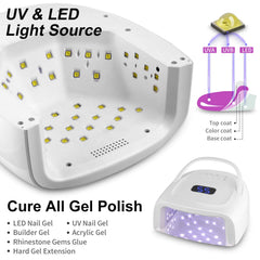 Linssy 60W nail lamp magnetic reflective panel for even polish curing