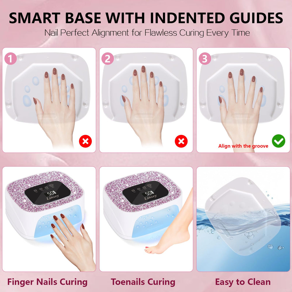 Linssy cordless nail lamp ready for travel and on‑the‑go use