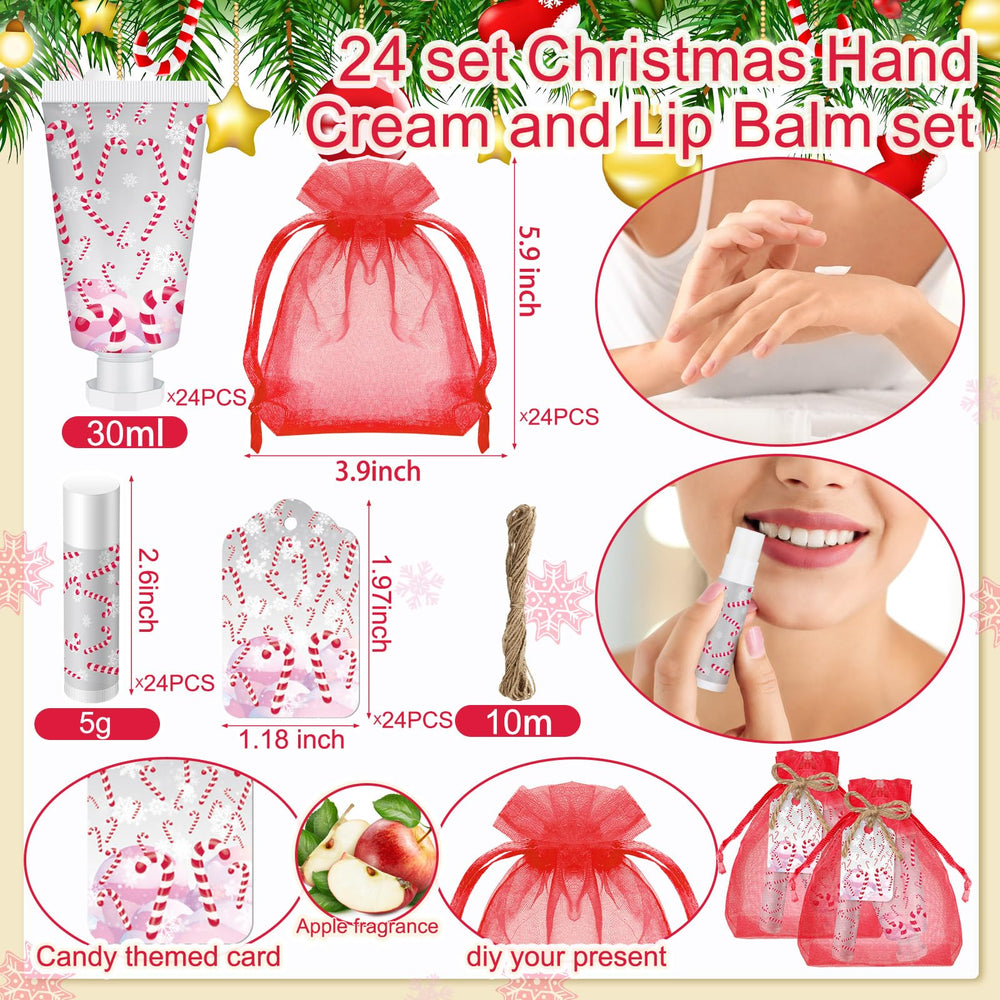 Linyuthia organza gift bags featuring candy cane motif for gifting