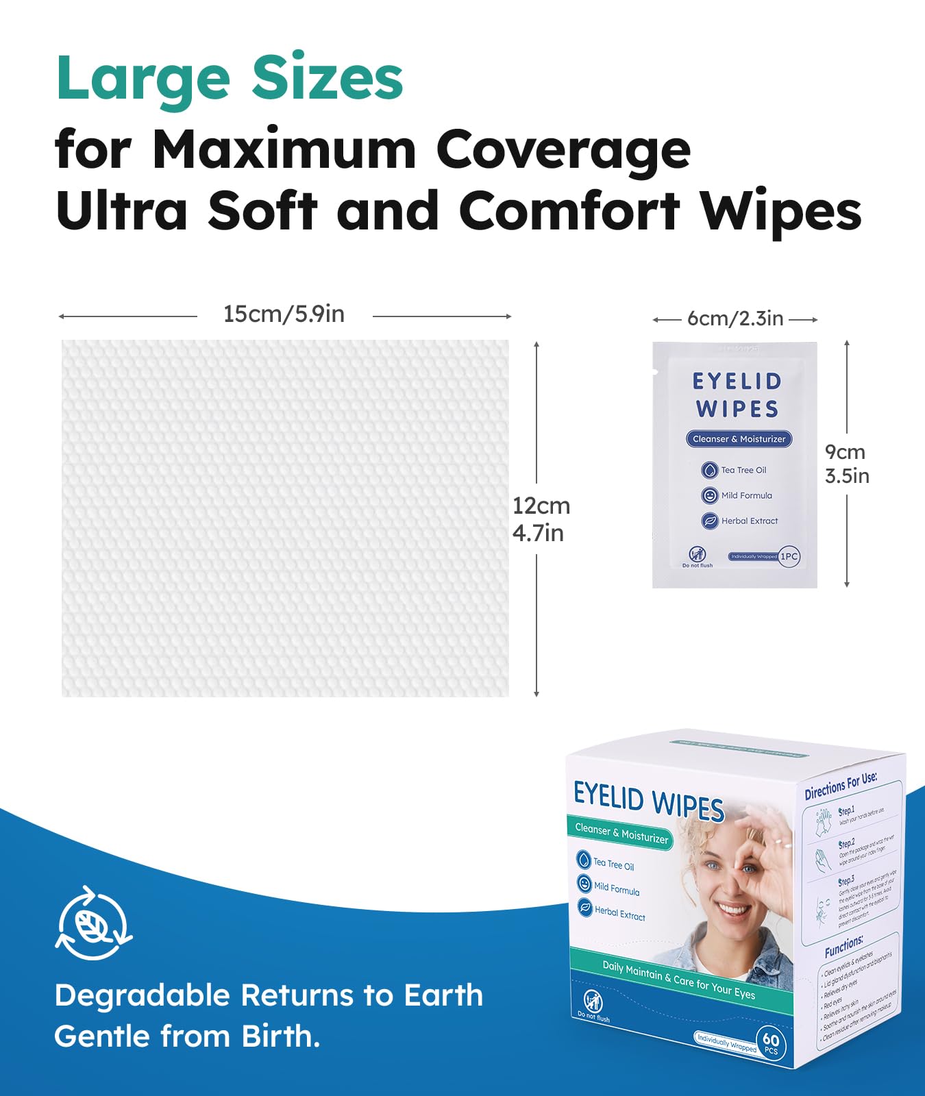 Linzercin lint-free wipes providing residue-free cleansing of delicate eyelids