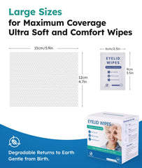 Linzercin lint-free wipes providing residue-free cleansing of delicate eyelids